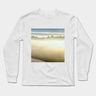 SCENERY 43 - Morning Fog Misty White Sky Horizon Long Sleeve T-Shirt